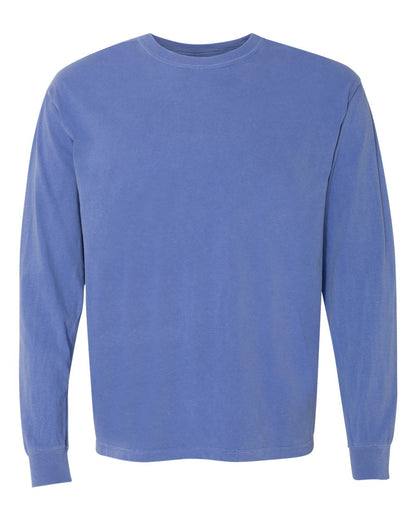 Comfort Colors Unisex Garment-Dyed Heavyweight Long Sleeve T-Shirt 6014 #color_Flo Blue