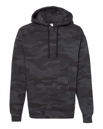 Independent Trading Co. Unisex Heavyweight Hooded Sweatshirt IND4000 #color_Black Camo