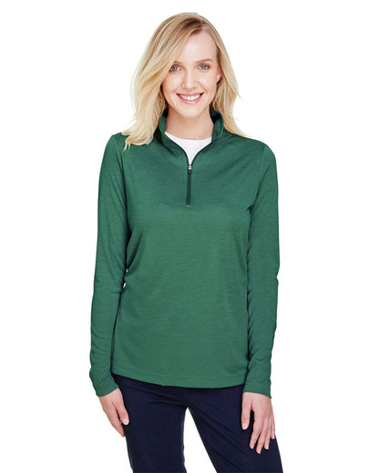 Team 365 Women's Zone Sonic Heather Performance Quarter-Zip Pullover TT31HW #colormdl_Sport Forest Heather