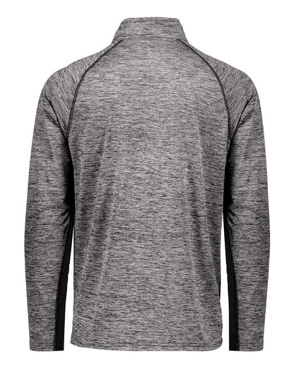 Holloway Men's Electrify CoolCore® Quarter-Zip Pullover 222574 #color_Black Heather