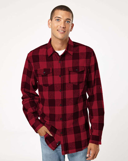 Burnside Yarn-Dyed Long Sleeve Flannel Shirt 8210 #colormdl_Red/ Black Buffalo