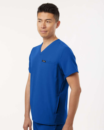 Jaanuu Men's Platt 3-Pocket Scrub V-Neck Top M10002 #colormdl_Royal Blue