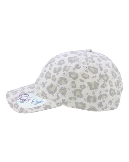Infinity Her Women's Garment-Washed Fashion Print Cap HATTIE #color_Snow Leopard
