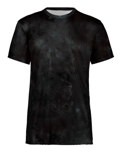 Holloway Youth Cotton-Touch Cloud T-Shirt 222696 #color_Black Cloud Print
