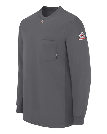 Bulwark Men's Tall Knit Long Sleeve T-Shirt SET2T #color_Charcoal