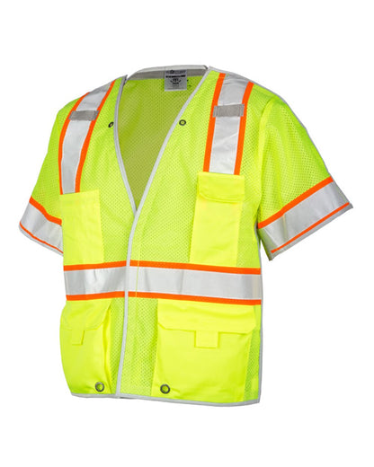 Kishigo Unisex Premium Brilliant Series® Breakaway Class 3 Vest 1552B #color_Lime
