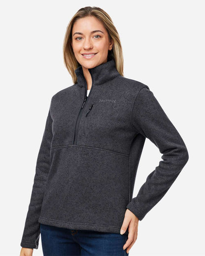 Marmot Women's Drop Line Half-Zip Jacket M16248 #colormdl_Black Heather