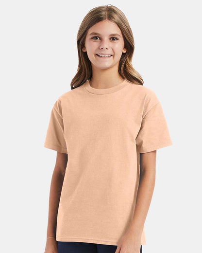 Hanes Authentic Youth T-Shirt 5450 #colormdl_Candy Orange