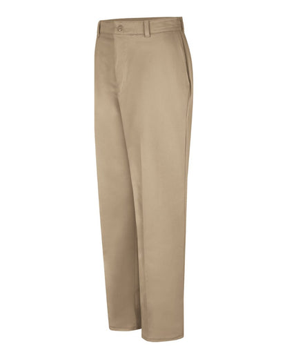 Red Kap Men's Wrinkle-Resistant Cotton Work Pants PC20 #color_Khaki - 32I
