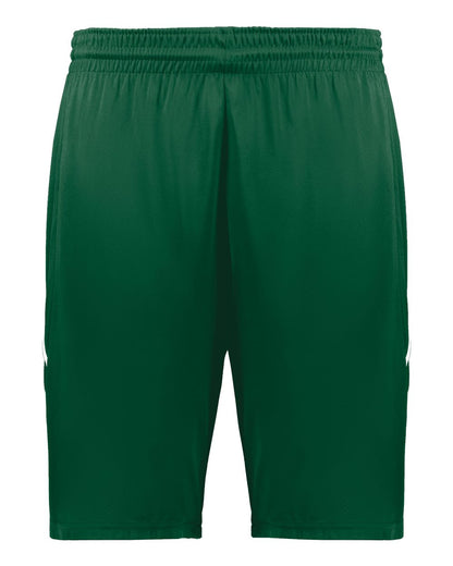 Augusta Sportswear Unisex Alley-Oop Reversible Shorts 1168 #color_Dark Green/ White