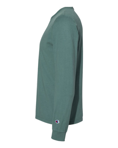 Champion Garment-Dyed Long Sleeve T-Shirt CD200 #color_Cactus