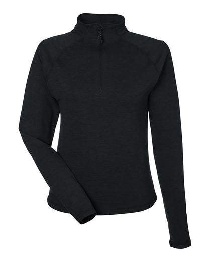 Glyder Women's Fairway Marbled Jersey Quarter-Zip Pullover PDP8023 #color_Black Marble