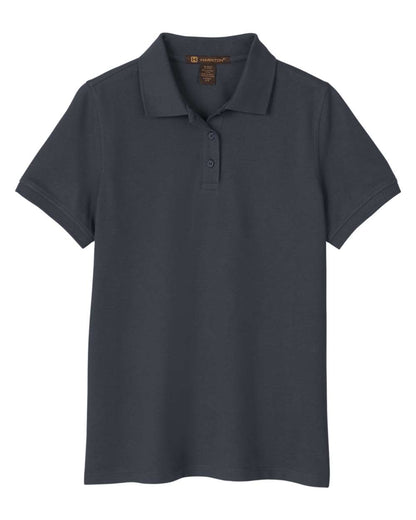 Harriton Women's Valiant Cotton Snag Protect Polo M205W #color_Dark Charcoal