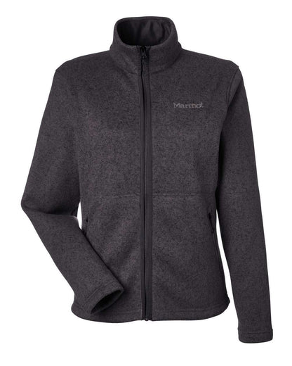 Marmot Women's Drop Line Fleece Jacket M16250 #color_Black Heather