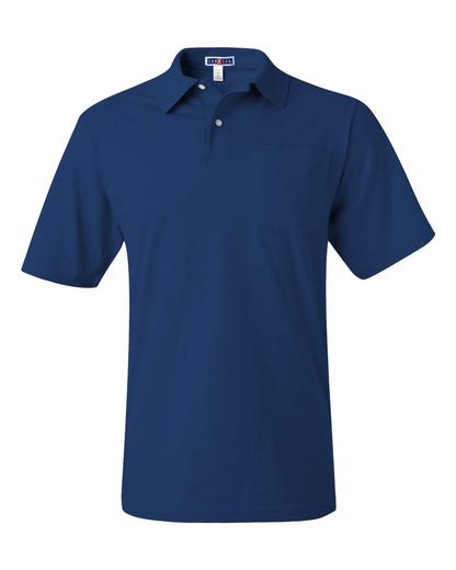 JERZEES Men's SpotShield® 50/50 Polo with Pocket 436MPR #color_Royal
