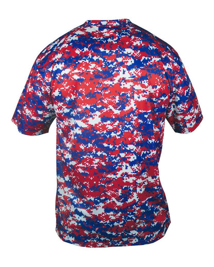 Badger Men's Digital Camo T-Shirt 4180 #color_Red/ Royal Digital