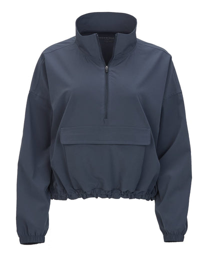 Boxercraft Women's Stretch Woven Quarter-Zip Pullover BW5204 #color_Castlerock