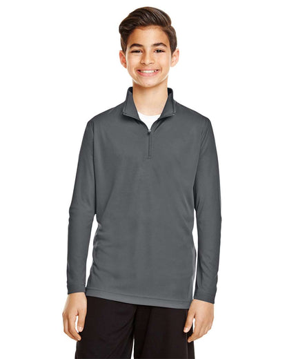Team 365 Youth Zone Performance Quarter-Zip Pullover TT31Y #colormdl_Sport Graphite