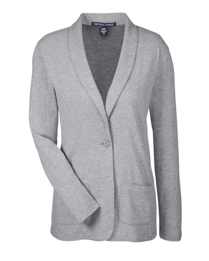 Devon & Jones Women's Perfect Fit™ Shawl Collar Cardigan DP462W #color_GREY HEATHER