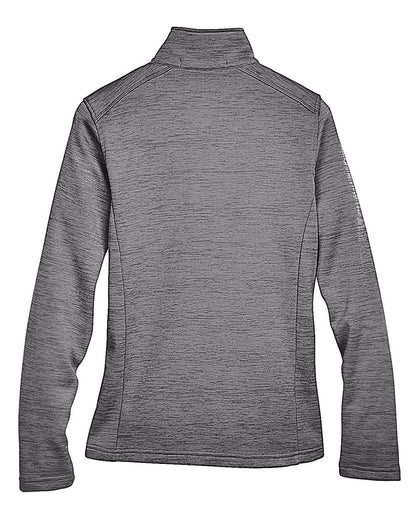 Devon & Jones Women's Newbury Mélange Fleece Quarter-Zip Pullover DG798W #color_Dark Grey Heather