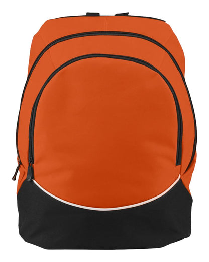 Augusta Sportswear Tri-Color Backpack 1915 #color_Orange/ Black/ White