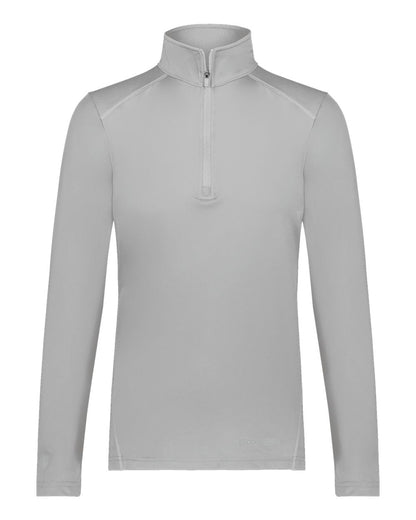 Holloway Women's CoolCore® Quarter-Zip Pullover 222340 #color_Athletic Grey