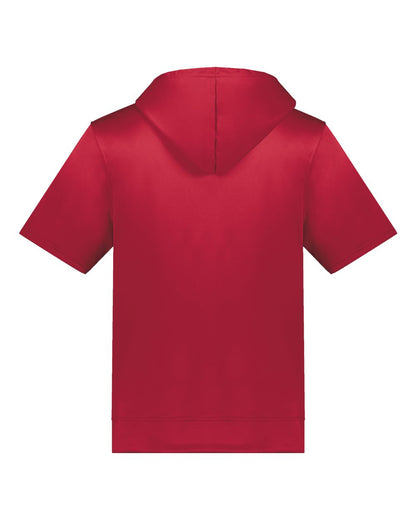 Augusta Sportswear Fleece Short Sleeve Hooded Pullover 6871 #color_Scarlet