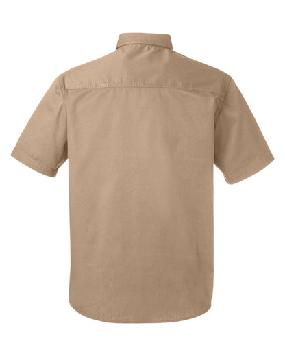 Harriton Men's Advantage IL Short Sleeve Work Shirt M585 #color_Khaki