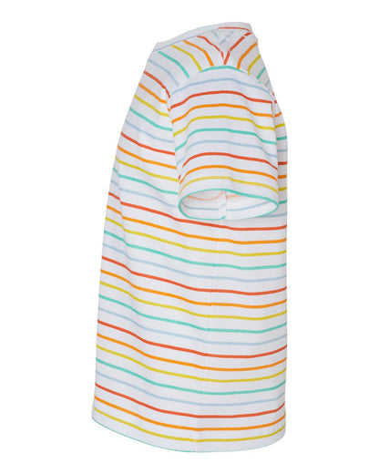 Rabbit Skins Toddler Fine Jersey Tee 3321 #color_Rainbow Stripe
