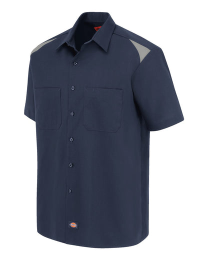 Dickies Men's Short Sleeve Performance Team Shirt 05 #color_Dark Navy/ Smoke