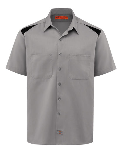 Dickies Men's Short Sleeve Performance Team Shirt 05 #color_Smoke/ Black