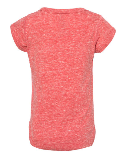 Rabbit Skins Infant Harborside Mélange Bodysuit 4491 #color_Red Melange