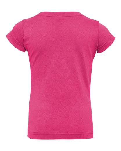Rabbit Skins Toddler Girls Fine Jersey Tee 3316 #color_Hot Pink