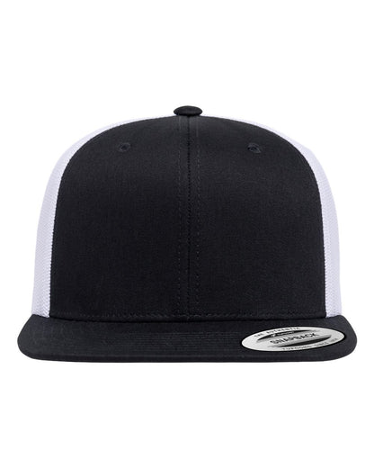 YP Classics Retro High Profile Trucker Cap 6609 #color_Black/ White