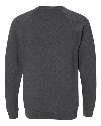 BELLA + CANVAS Sponge Fleece Raglan Crewneck Sweatshirt 3901 #color_Dark Grey Heather