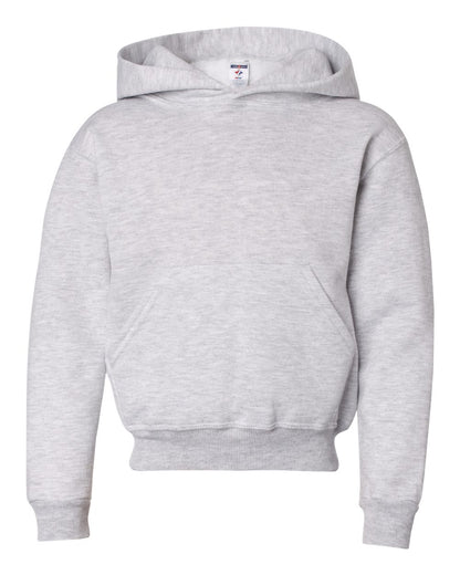 JERZEES Youth NuBlend® Hooded Sweatshirt 996YR #color_Ash