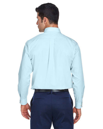 Devon & Jones Men's Crown Collection® Broadcloth Woven Dress Shirt D620 #colormdl_Crystal Blue