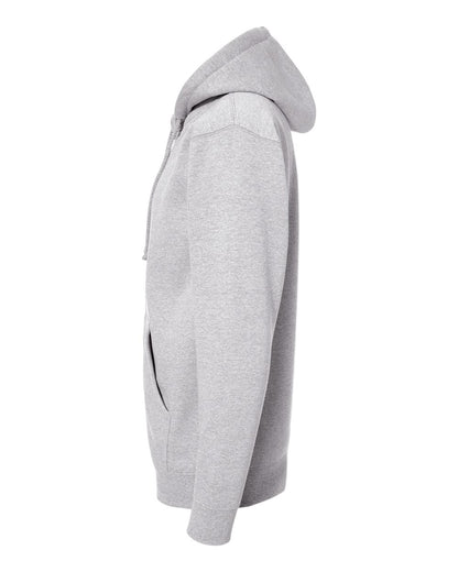 Independent Trading Co. Unisex Heavyweight Full-Zip Hooded Sweatshirt IND4000Z #color_Grey Heather