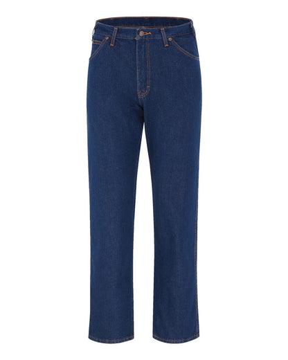 Dickies Men's Straight 5-Pocket Jeans 9333 #color_Rinsed Indigo Rigid - 36I