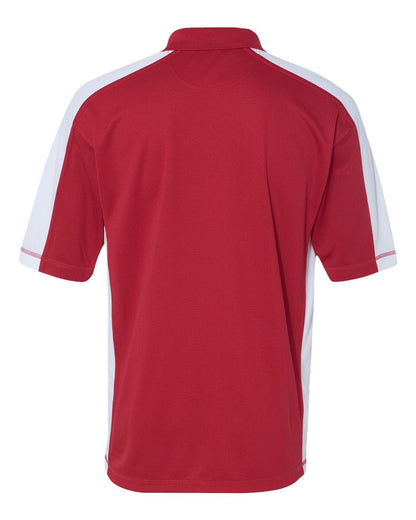 Sierra Pacific Men's Colorblocked Moisture Free Mesh Polo 0465 #color_Red/ White