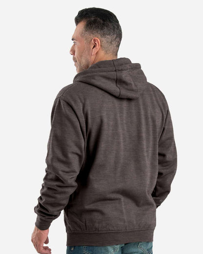 Berne Apparel Men's Tall Heritage Thermal-Lined Full-Zip Hooded Sweatshirt SZ101T #colormdl_Charcoal