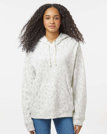 J. America Men's Triblend Fleece Hooded Sweatshirt 8871 #colormdl_Snow Leopard Triblend