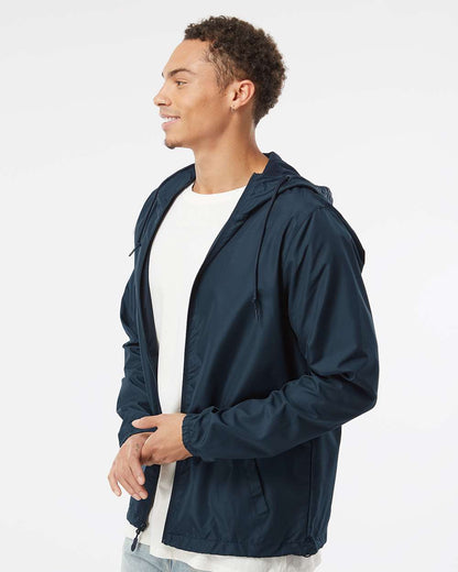 Independent Trading Co. Men's Lightweight Windbreaker Full-Zip Jacket EXP54LWZ #colormdl_Classic Navy