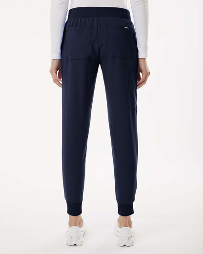 Jaanuu Women's Petite Sizes Silex Knit-Waist Scrub Joggers W20003P #colormdl_Midnight Navy