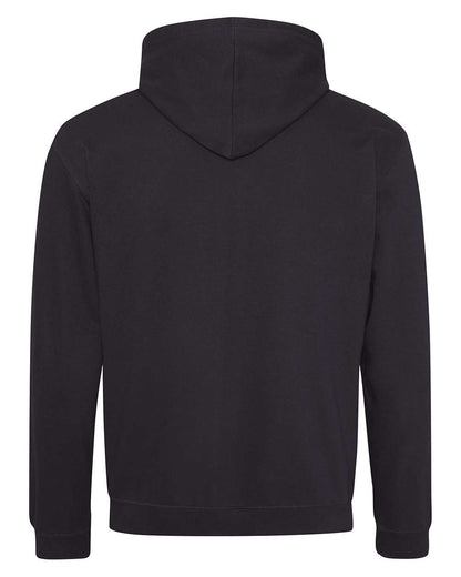 AWDis Unisex Midweight Varsity Contrast Hooded Sweatshirt JHA003 #color_Jet Black/ Gold