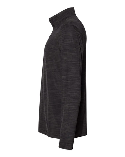 Adidas Men's Lightweight Mélange Quarter-Zip Pullover A475 #color_Black Melange