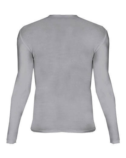 Badger Youth Pro-Compression Long Sleeve T-Shirt 2605 #color_Silver