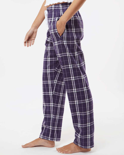 Boxercraft Women's Haley Flannel Pants BW6620 #colormdl_Purple/ White