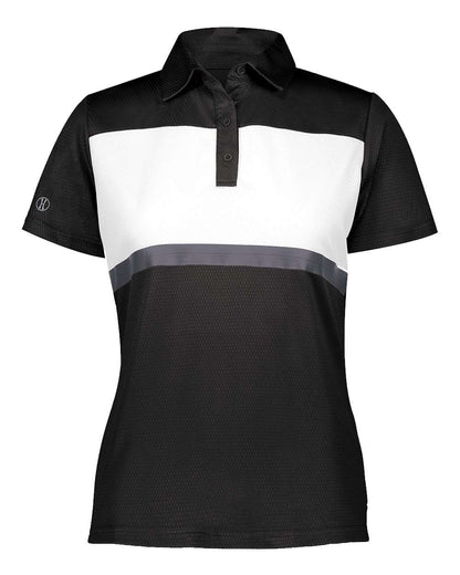 Holloway Women's Prism Bold Polo 222776 #color_Black/ White