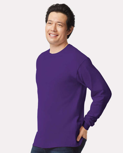Gildan Unisex Ultra Cotton® Long Sleeve T-Shirt 2400 #colormdl_Purple